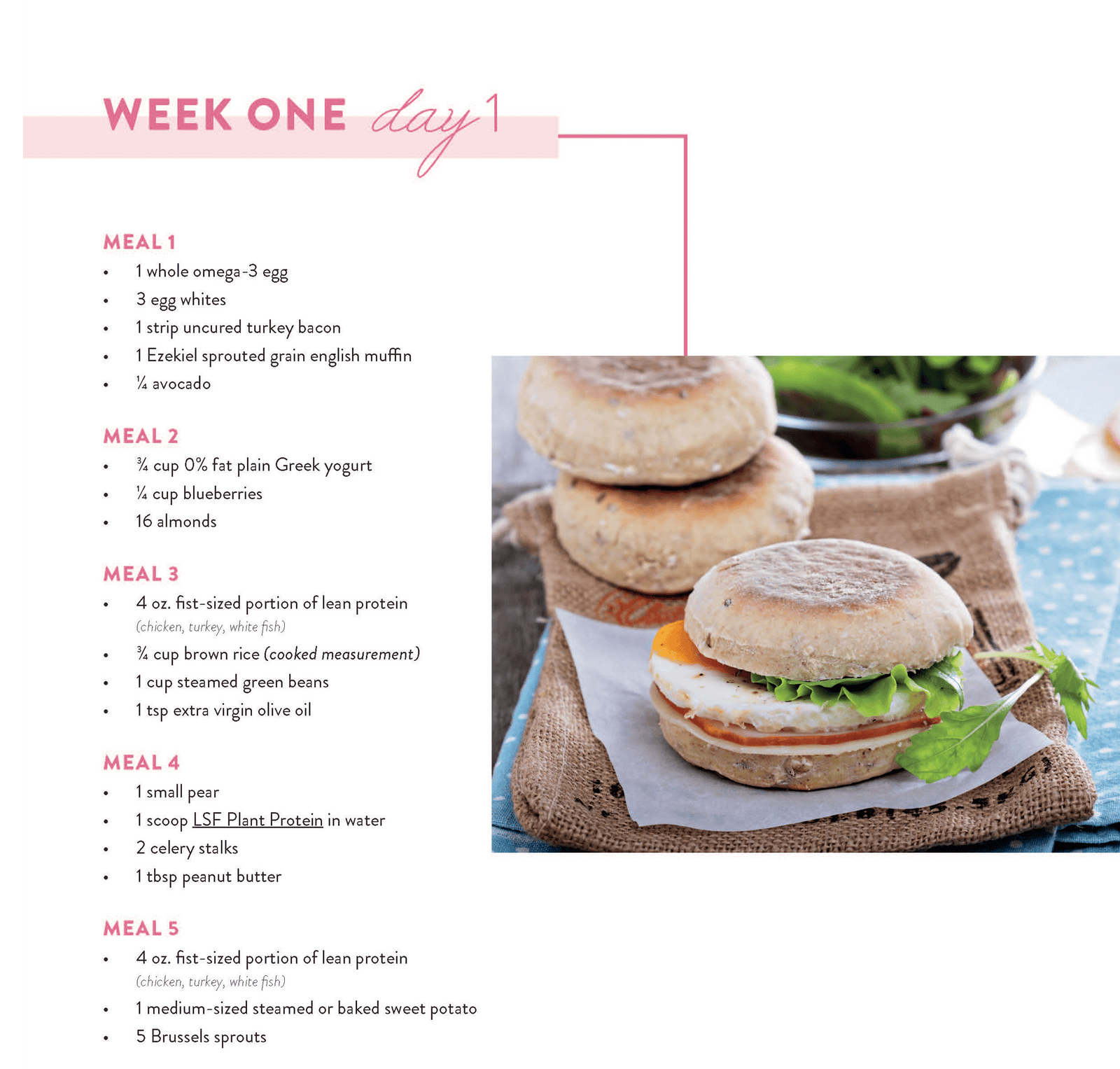 Sample day from LSF Meal plan