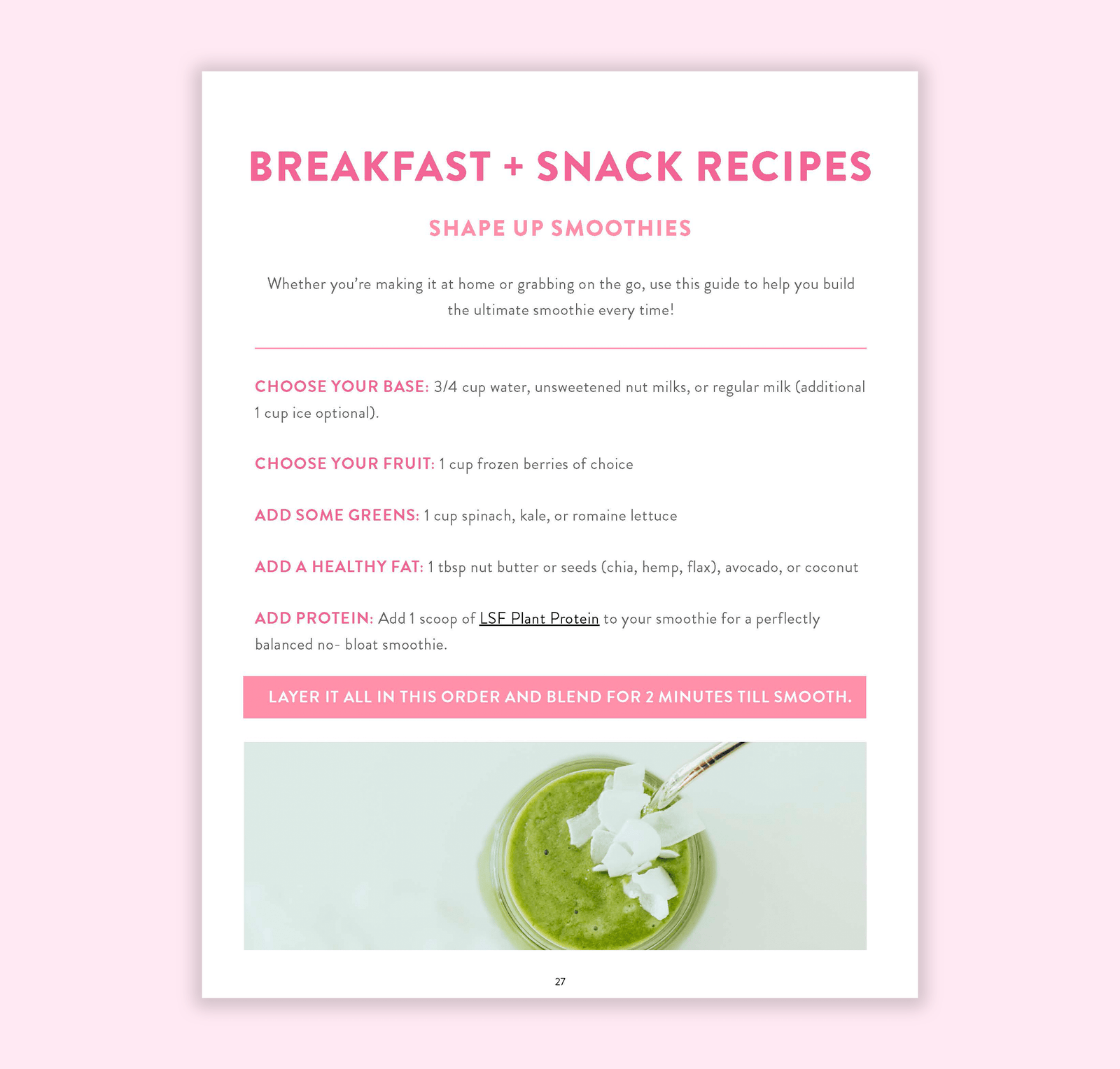 Breakfast and Snack recipes