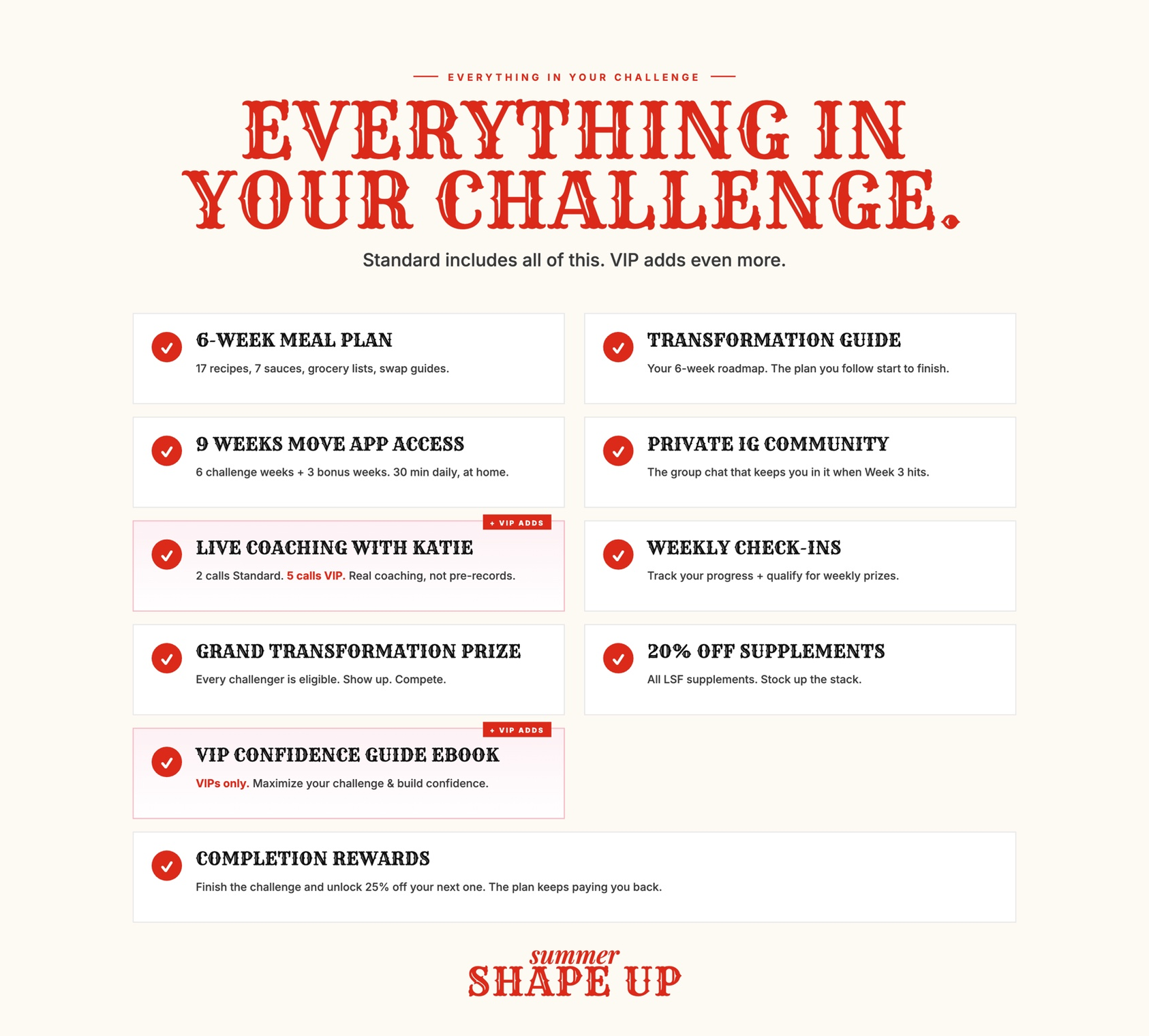 Summer Shape Up Challenge