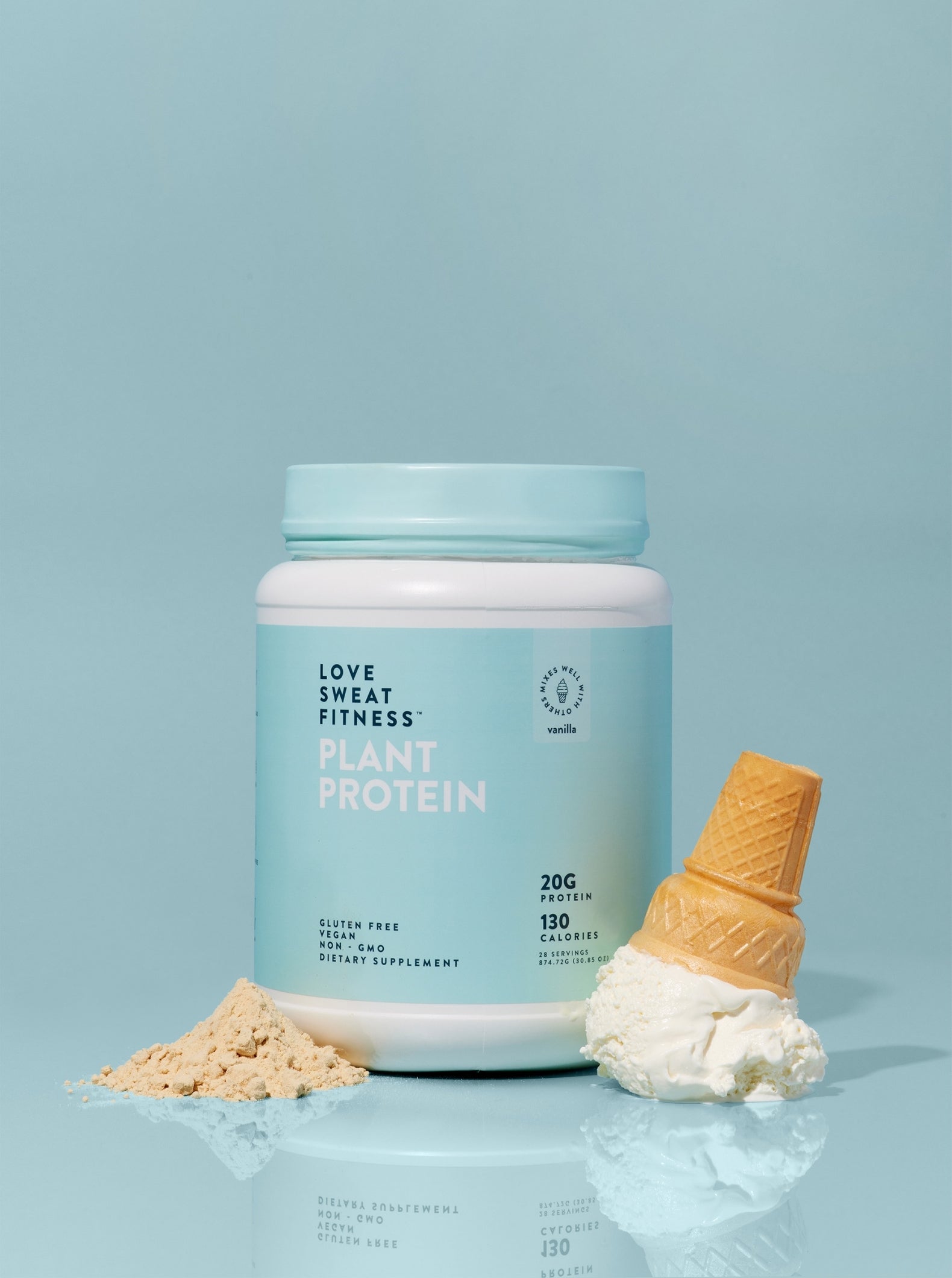 LSF Vanilla Plant Protein with Vanilla Ice Cream Cone
