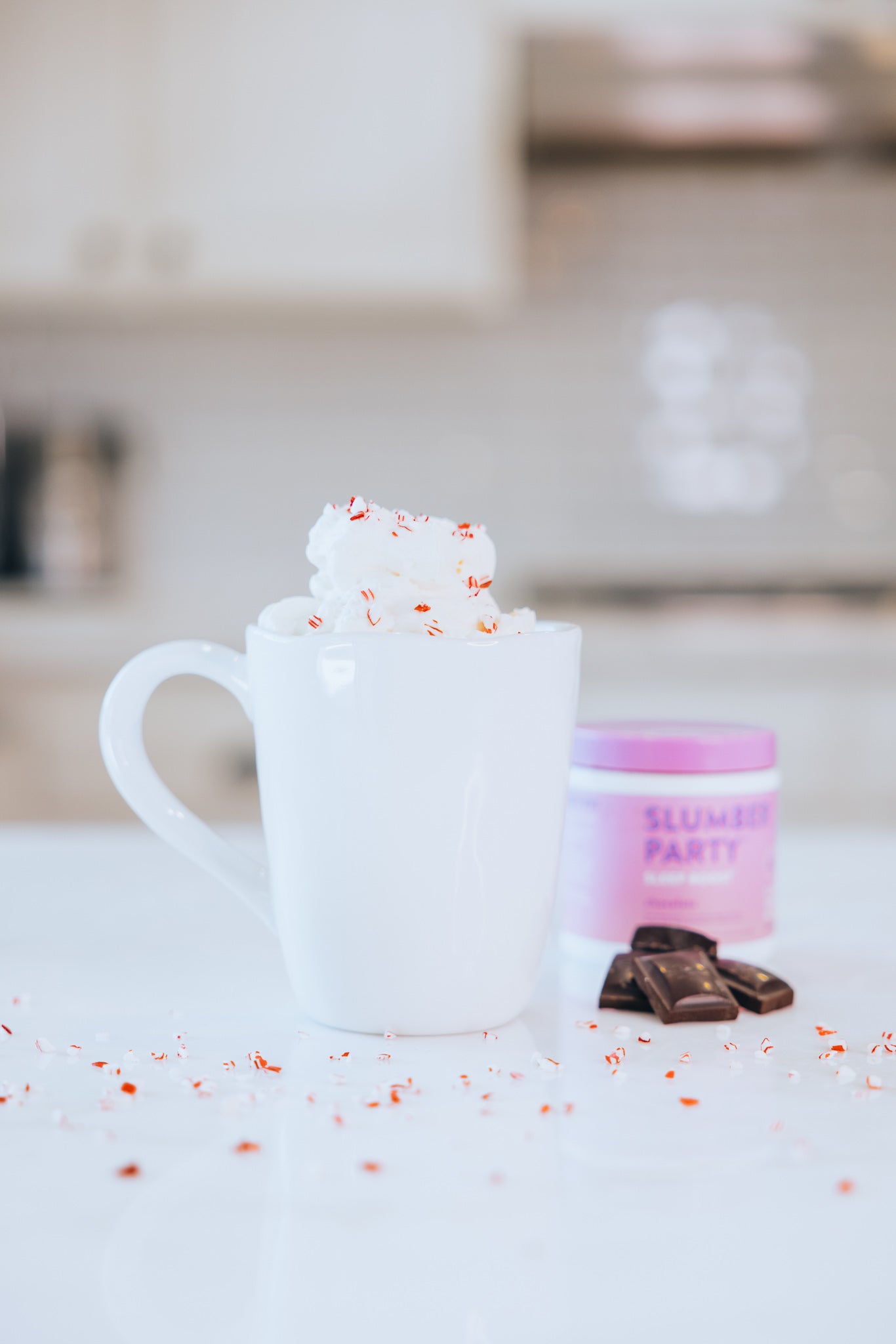Nighttime sleep hot chocolate drink