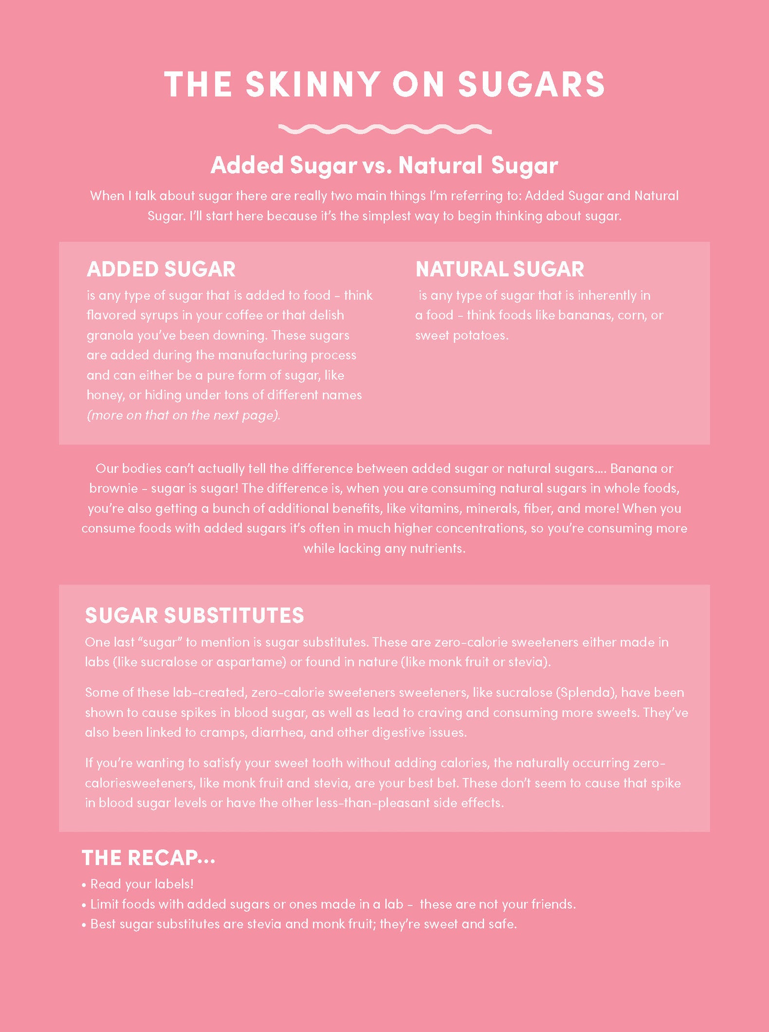 The skinny on sugars