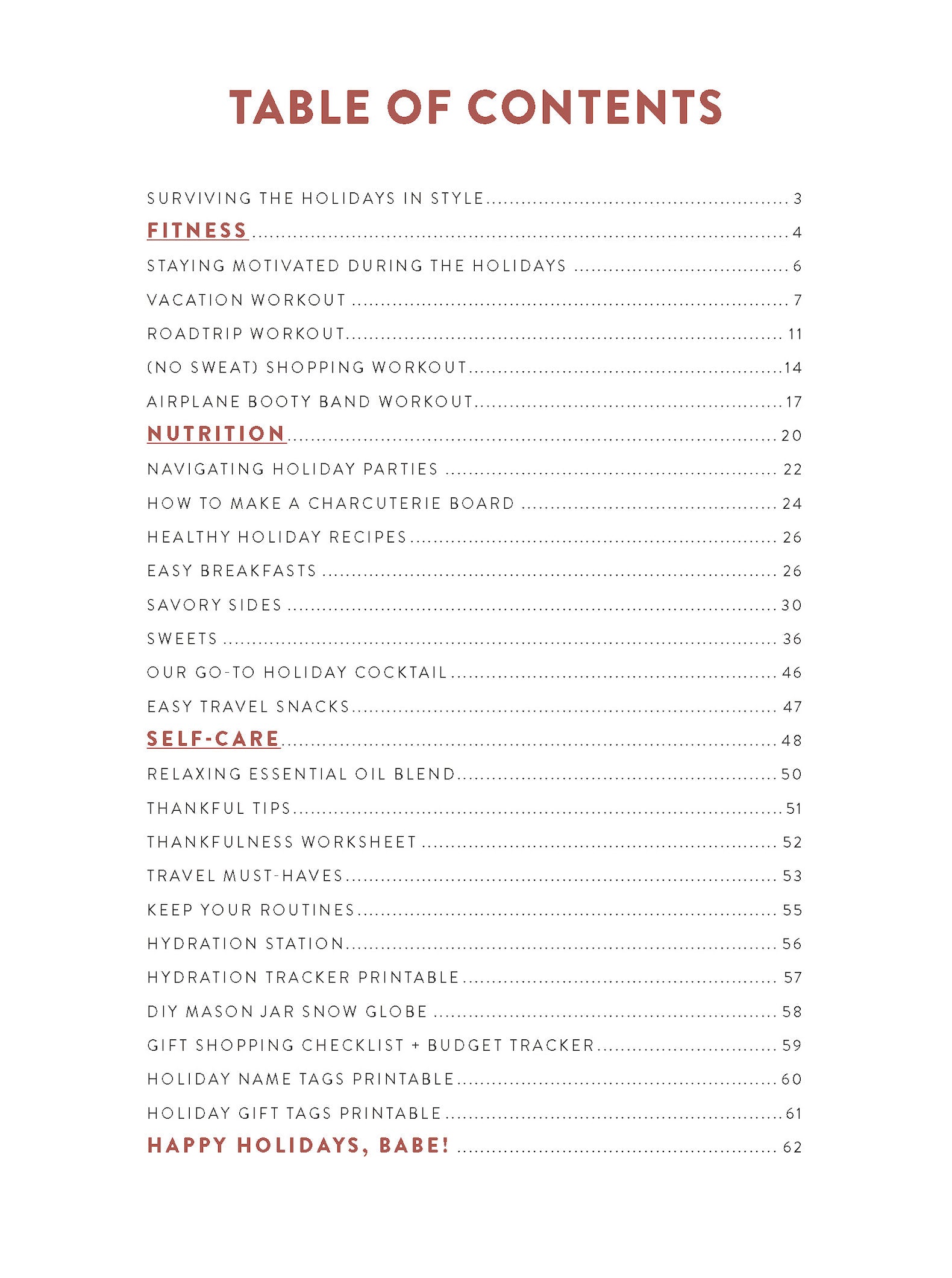 Details from the Holiday Survival Guide