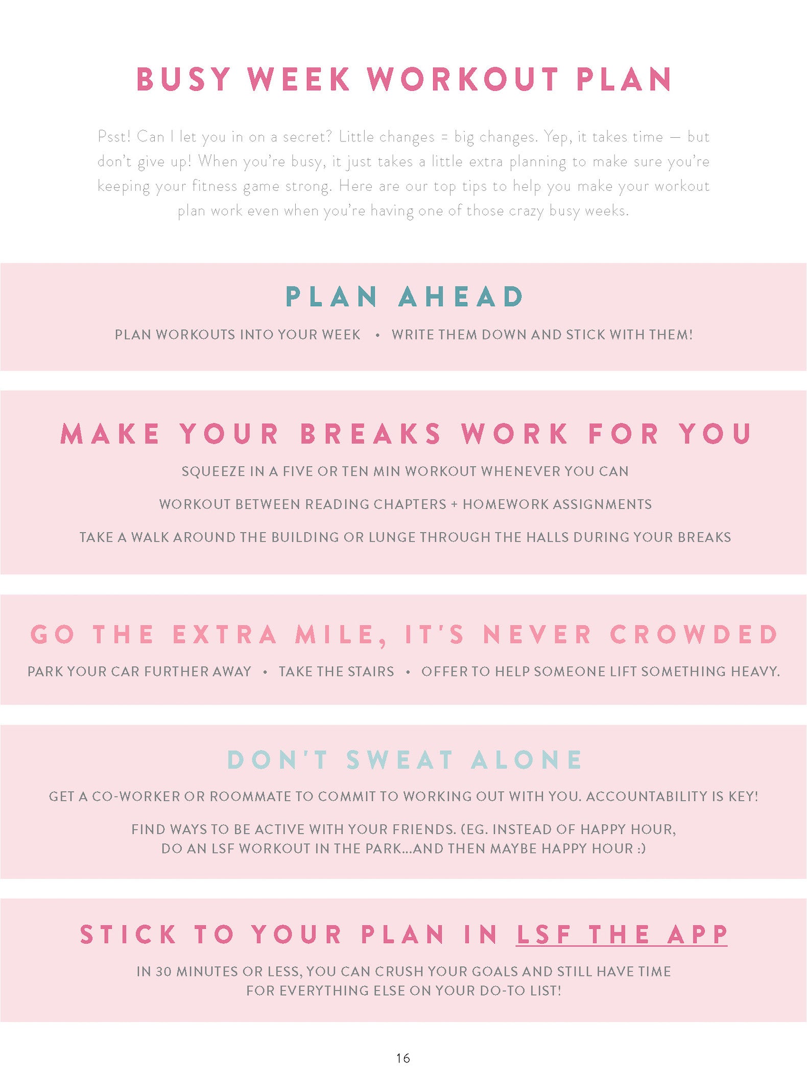 Busy Babe Workout Plan