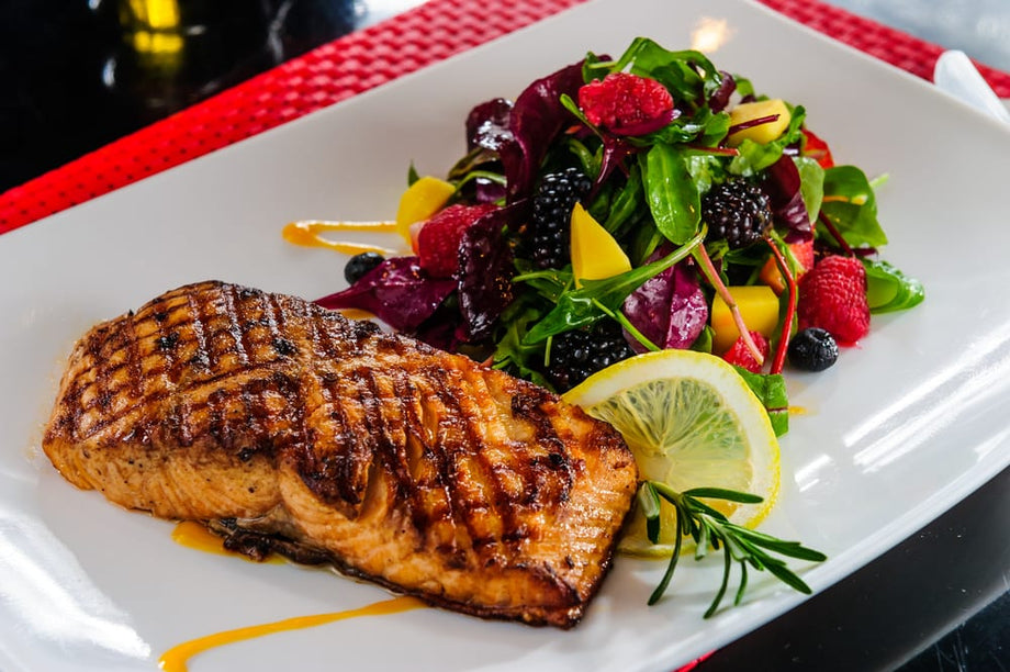 Oven Baked Salmon With Summer Salad