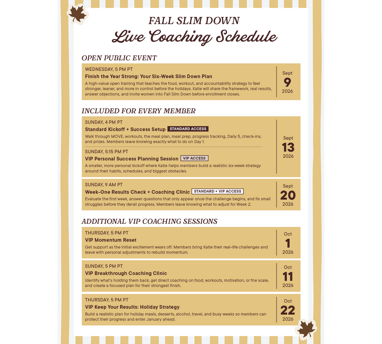 Fall Slim Down Challenge (VIP UPGRADE)