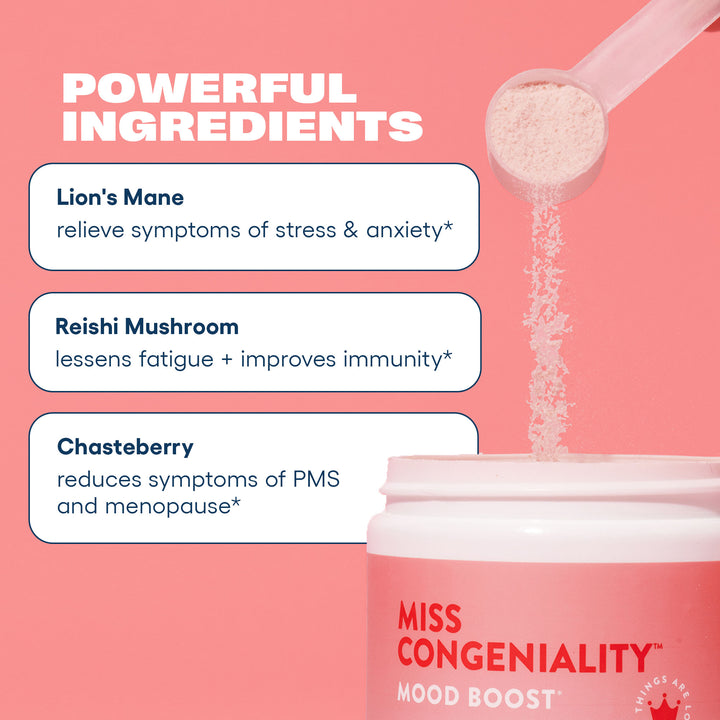 Ingredient highlights: Lion's mane, Reishi Mushroom, Chasteberry