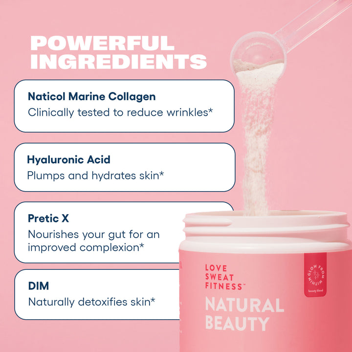 Powerful ingredients - Naticol Marine Collagen, Hyaluronic Acid, Pretic X, DIM