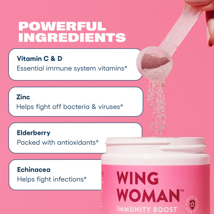 Powerful ingredients: Vitamin C & D, Zinc, Elderberry, Echinacea