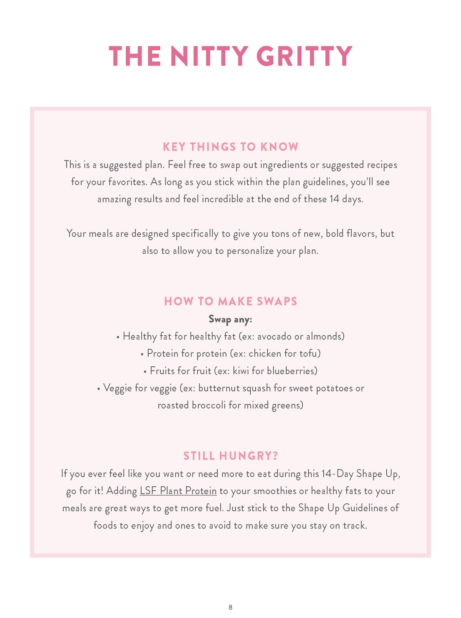 14 Day Shape Up Meal Plan - Main Image