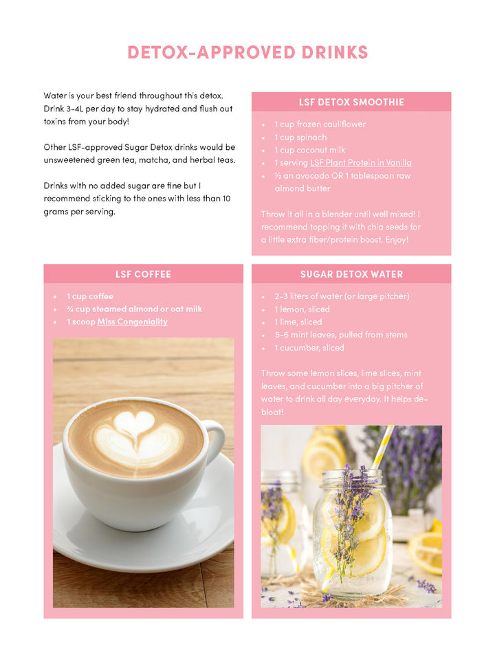 Detox drinks from the 7 day sugar detox