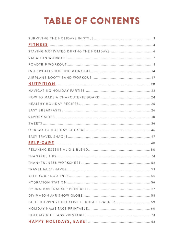 Details from the Holiday Survival Guide